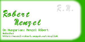 robert menzel business card